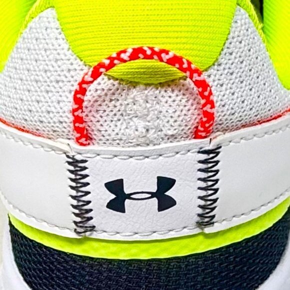 Under Armour White and Neon Yellow Sneakers - Picture 9 of 10